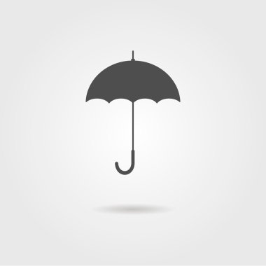umbrella gölge ile siyah simgesi