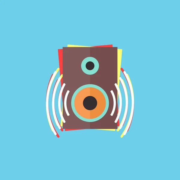 Πολύχρωμο ήχου ομιλητής εικονίδιο — Διανυσματικό Αρχείο