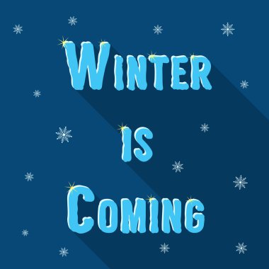 yazıt kış kar taneleri ve uzun gölge ile geliyor