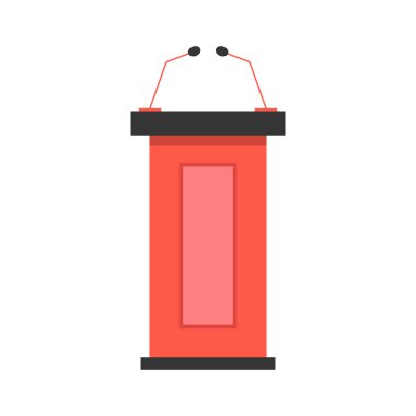 mikrofonlar ile kırmızı tribün simgesi