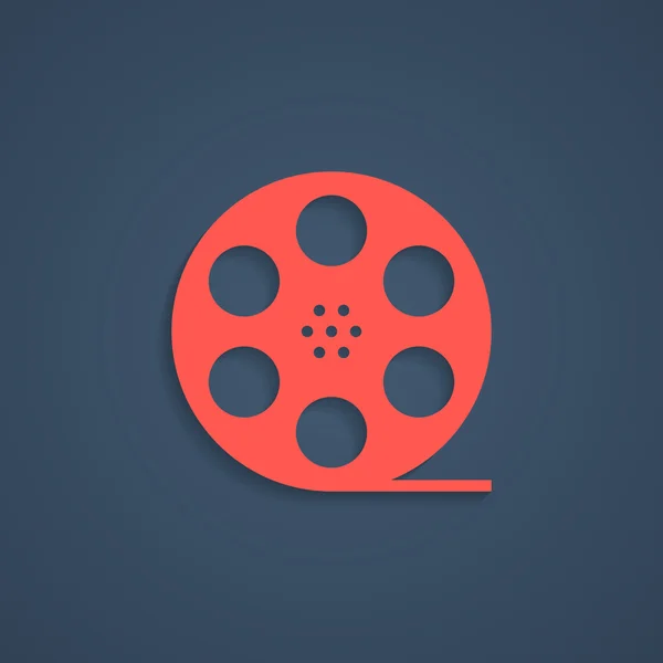 gölge ile kırmızı film reel simgesi