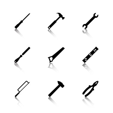 yansıması ile siyah araçlar kümesi