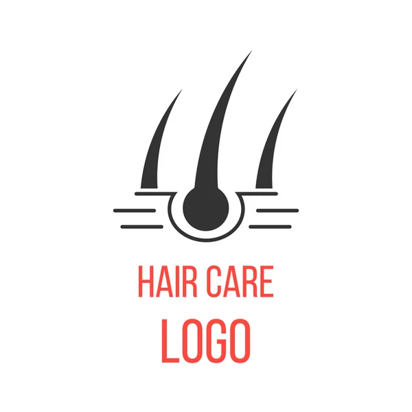 Logo soin des cheveux isolé sur fond blanc — Image vectorielle