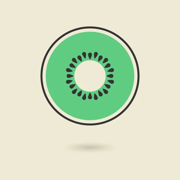 Kiwi ikona se stínem — Stockový vektor