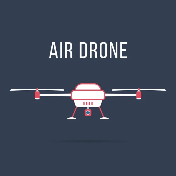 White and pink air drone — Stock Vector