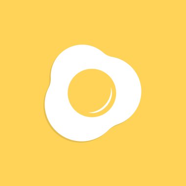 omlet ve Sarı zemin üzerine izole