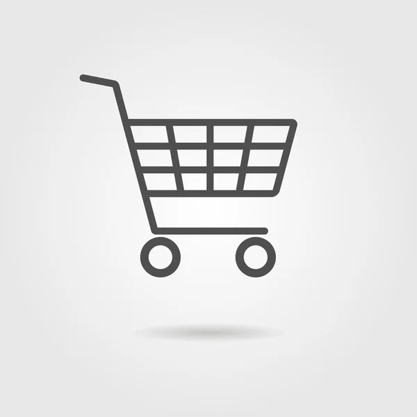 gölge ile siyah alışveriş arabası