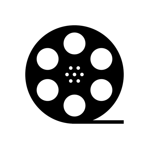 Silhueta de bobina de filme preto — Vetor de Stock