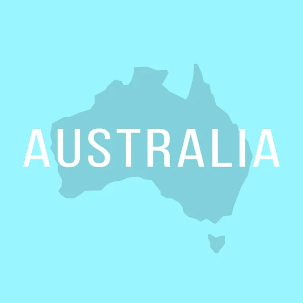 Λευκή επιγραφή σε σιλουέτα της Αυστραλίας — Διανυσματικό Αρχείο