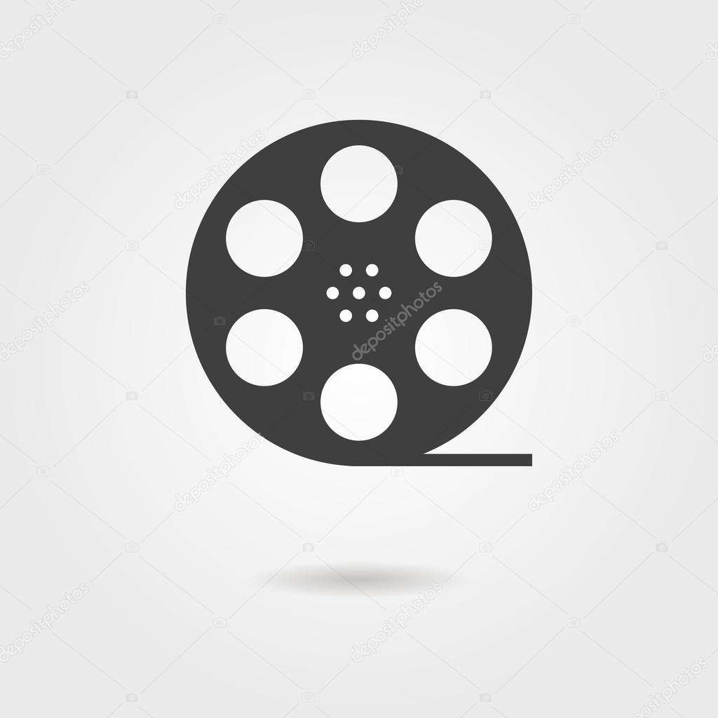 film reel icon with shadow