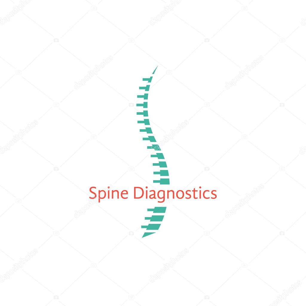Abstract spine diagnostics icon. concept of scoliosis, analysis ridge, cure ache,  preventive therapy. isolated on white background. flat style modern silhouette logotype design vector illustration