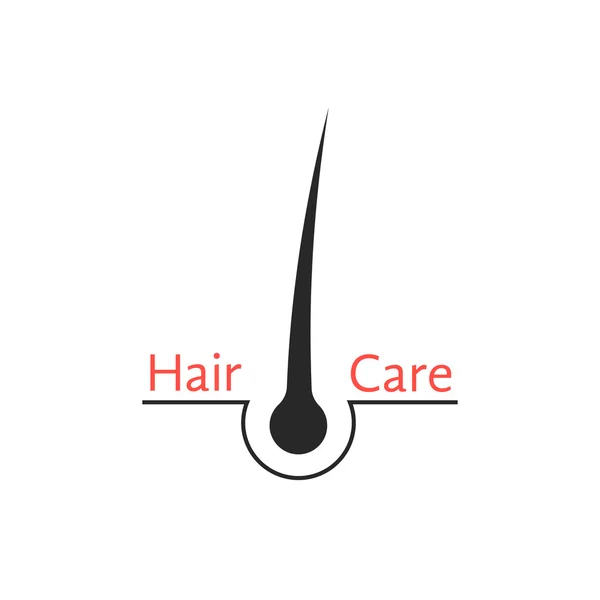 Beyaz arka plan üzerinde izole saç folikülü simgesi — Stok Vektör