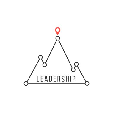 leadership icon like mountain peak clipart