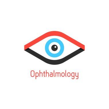 Oftalmoloji logo gözünden şeritler ile