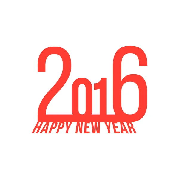 Rouge bonne année 2016 — Image vectorielle