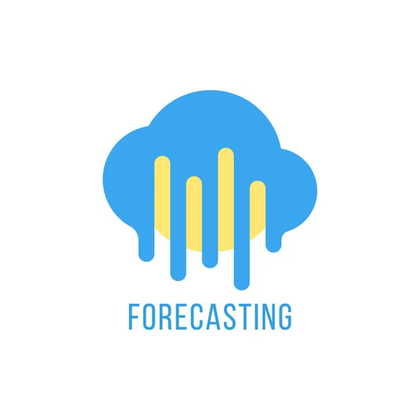 Forecasting with sun and melted cloud — Stock vektor