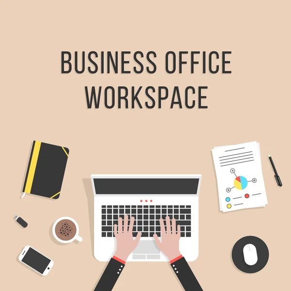 business office workspace with laptop