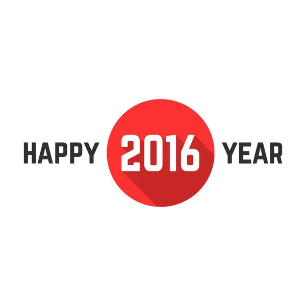 Heureux 2015 année avec ombre longue — Image vectorielle
