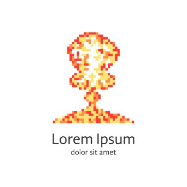 colored pixel explosion logotype