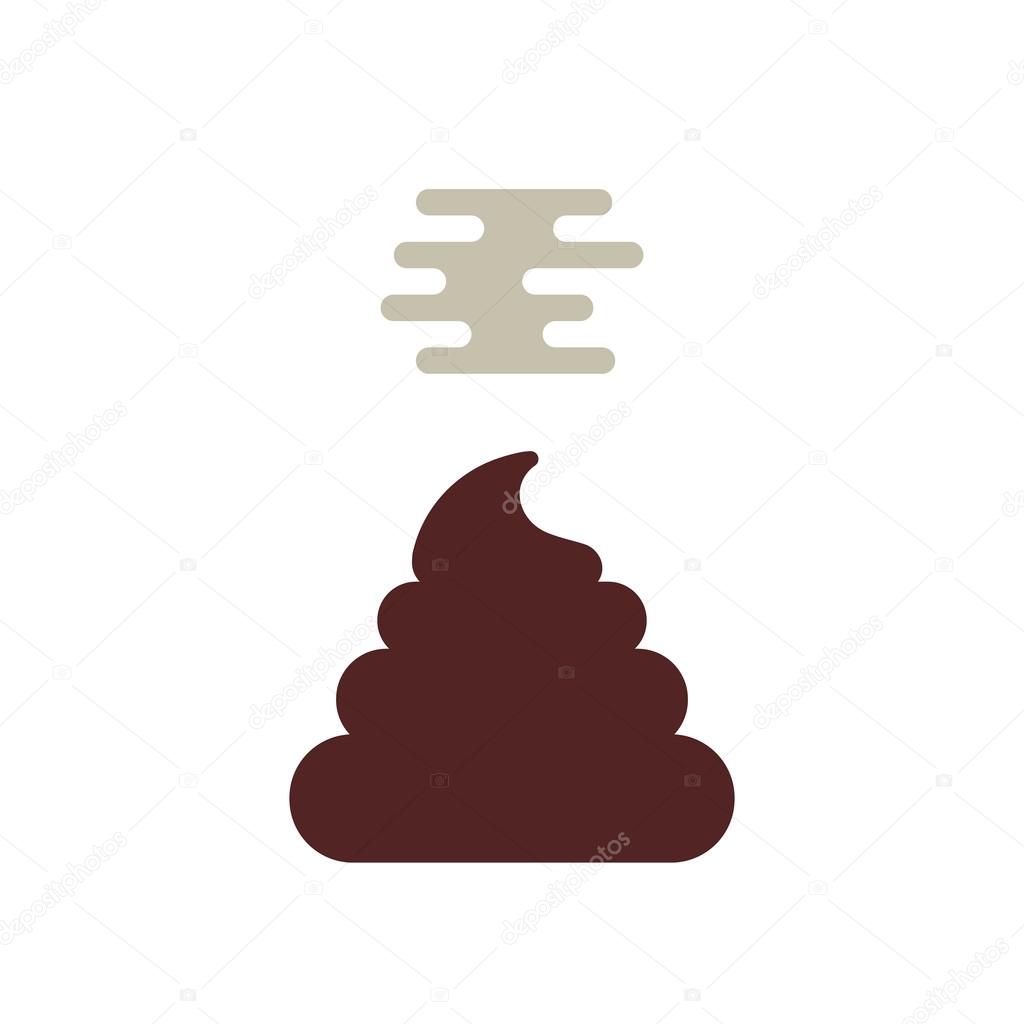 Simple stunk poo icon. concept of toilet, filthy, muck, shit happens, comedy, farm dirt, muddy waste product. isolated on white background. flat style trendy modern logotype design vector illustration