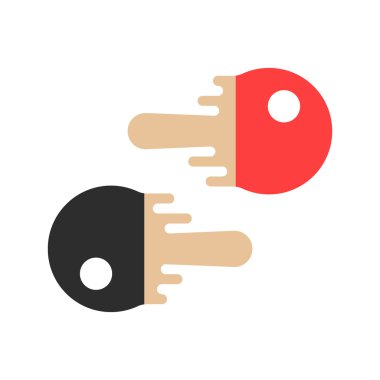 red and black tennis rackets