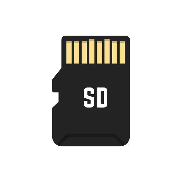 Microsd card isolated on white background — Stock Vector