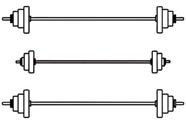 Halter hattı spor malzemeleri çizimi