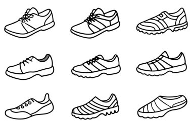 Badminton ayakkabı serisi sanat eseri