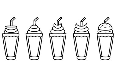 Milkshake özet çizgisi sanatsal oluşturma