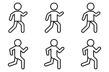 Maraton koşucusu simgesi çizgisi grafik