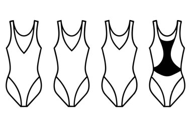 Jimnastik mayo çizgisi sanat minimumu çizimi