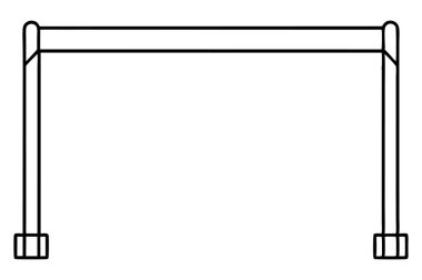 Futbol kalesi çizim çizimi