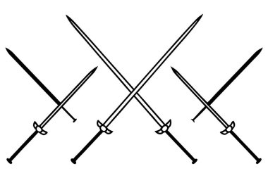 Kılıç hattı eskrim sanatsal spor çizimi