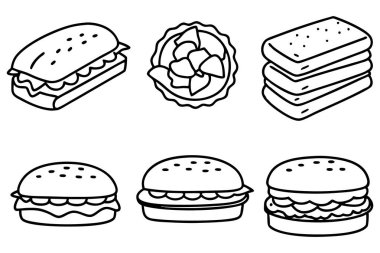 Sandviç sırası modern minimalist tasarım.