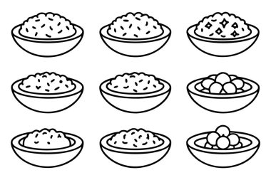 Risotto çizim çizimi basit sanat tasarımı