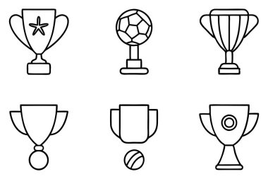Spor ödülü ikonu çizgisi grafiği