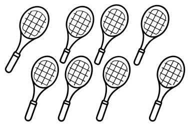 Tenis raketi ve top çizgisi çizgisi