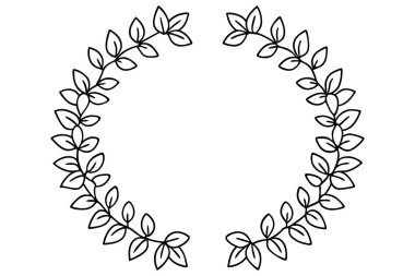 Çelenkler bir daire çizgisi sanat tasarımı