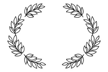 Çelenkler bir daire çizgisi sanat konseptinde