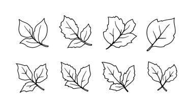 İç tasarım için körfez yaprağı çizgisi çizimi