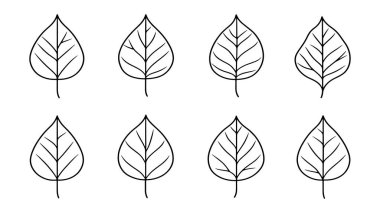 Bael yaprağı çizgisi doğa aşıkları için zarif tasarım.