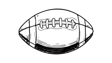 Amerikan futbol sahası sanat illüstrasyon vektörü minimalist sanat konsepti