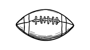 Amerikan futbol sahası sanat illüstrasyonu basit modern dijital çizim