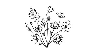 Soyut Çiçek Buketi Sanat Yaratıcı Minimalist İç Mimarlar Tasarımı