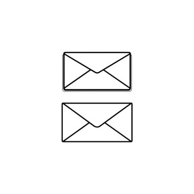 İllüstrasyonlar için zarf simgesi çizgisi sanatı asgari tasarım