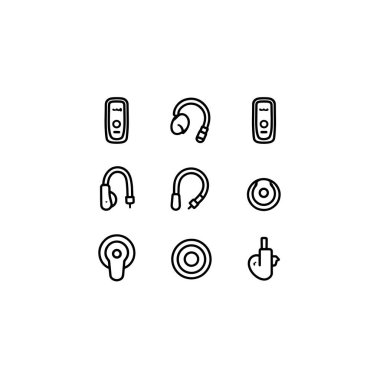 Modern teknoloji aksesuarları için kulaklık çizgisi tasarımı