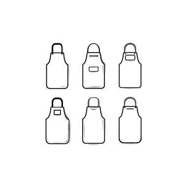 Tek kullanımlık önlük sanatı. Basit hijyenik günlük kullanım.