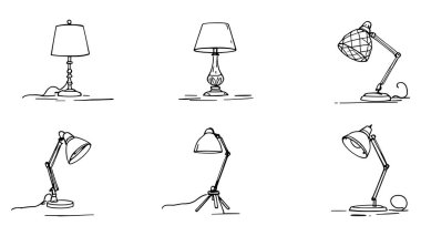 Masa lambası çizgisi sanat tarzı ofis lambası tasarımı üretkenlik için