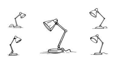 Çalışma alanı için masa lambası çizgisi parlak ve zarif aydınlatma