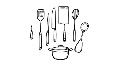 Acemi şefler için Yemek İpuçları Bilgi Çizgisi Sanat Rehberi